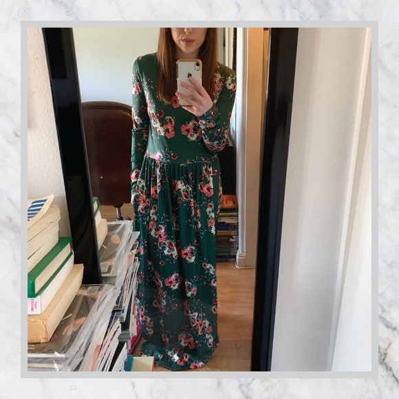 Palinda Dresses & Skirts - Green Floral Maxi Dress